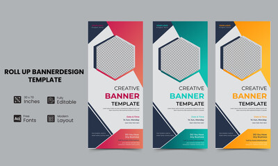 ROLL UP BANNER DESIGN TEMPLATE, BUSINESS ROOL UP BANNER