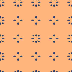 Vector. Seamless mediterranean geometric pattern in patchwork style. Talavera template. Portuguese Azulejo. Turkish decoration. Moroccan mosaic. Spanish porcelain. Ceramic dishes, folk ornament.