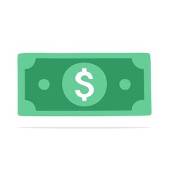 Vector dollar sign, money icon, dollar symbol.