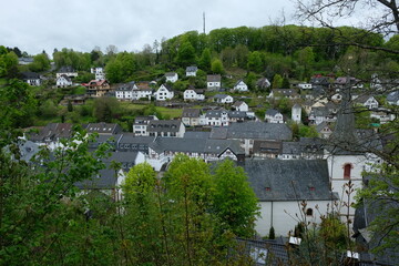 FU 2021-05-24 Ausflug 31 Blick auf die Hausdächer einer Ortschaft