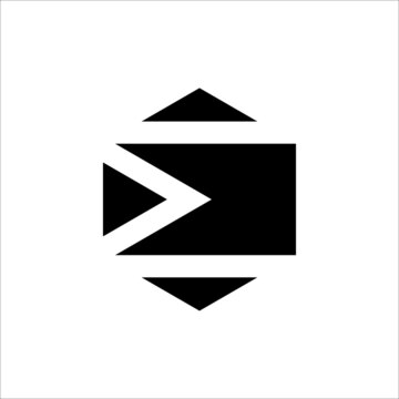 sigma and hexagon logo vector