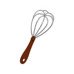 Balloon kitchen whisk for mixing and whisking. Wire whisk bakery tool.