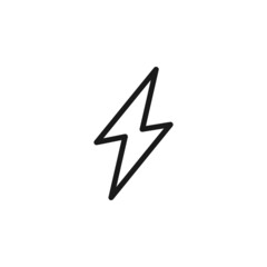 Sign and symbols concept. Outline illustrations and editable strokes. Suitable for stores, books, articles etc. Vector line icon of flash or lightning