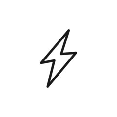 Sign and symbols concept. Outline illustrations and editable strokes. Suitable for stores, books, articles etc. Vector line icon of flash or lightning