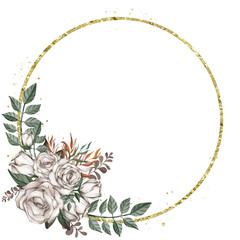 Rose watercolor frame, roses frame