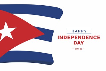 Cuba Independence Day. Vector Illustration. The illustration is suitable for banners, flyers, stickers, cards, etc.