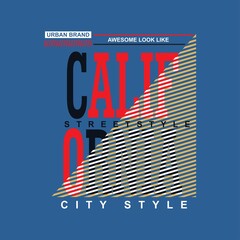 california city style Premium Vector illustration of a text graphic. suitable screen printing and DTF for the design boy outfit of t-shirts print, shirts, hoodies baba suit, kids cottons, etc.