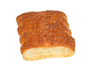 Puff pastries baked cookies isolated on the white background