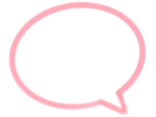 ふんわりシンプル吹き出しピンク