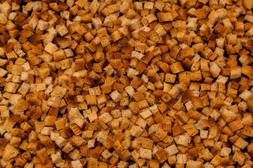 Homemade crackers close-up on a black background.