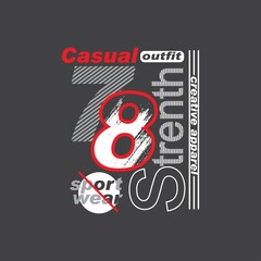 casual active strength Premium Vector illustration of a text graphic. suitable screen printing and DTF for the design boy outfit of t-shirts print, shirts, hoodies baba suit, kids cottons, etc.