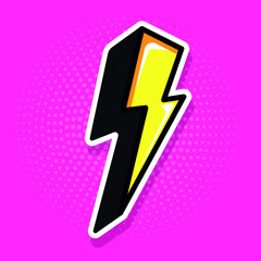 lightning icon vector illustration