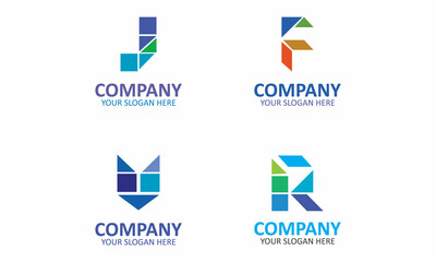 Creative Set Of Letter Logo Design