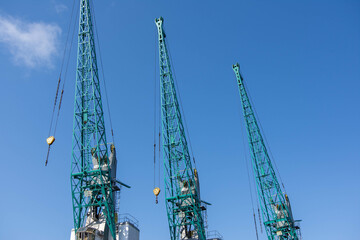 tower crane against blue sky