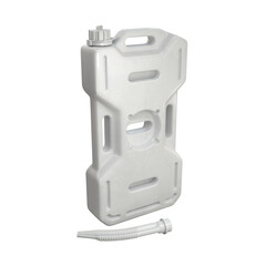 Large expedition fuel canister in white on a white background, 3d render