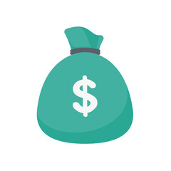 green money bag for bulk storage money saving concept