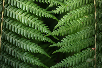 Close up photo of green wood fearn can be use for natural product advertisement website template background content creator.