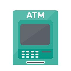 Green ATM for withdrawing cash from banks