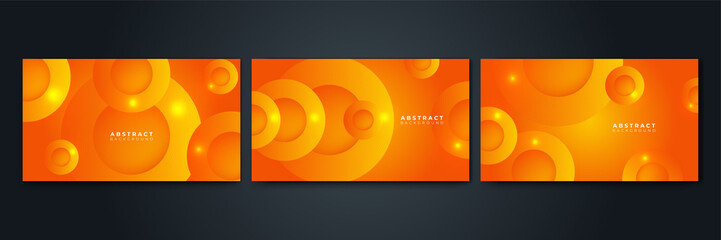 Orange and yellow colored geometric vector background with thin frame and abstract dots and lines