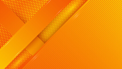 dynamic orange background with abstract square shape