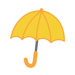 かわいいシンプルな黄色い傘　子供