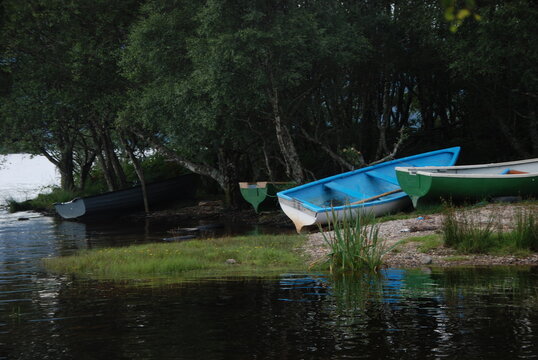 beached boats 