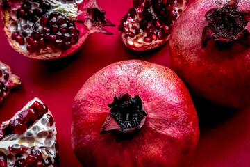 red set with pomegranate for restaurant menu
