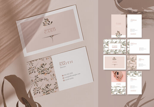 Flower Style Business Card Set