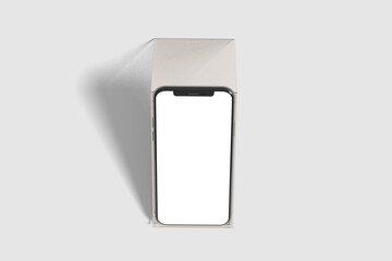 Realistic Blank Smart phone top View for Mockup