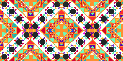seamless ethnic pattern design.Geometric ethnic oriental ikat pattern traditional Design.ethnic oriental pattern,fabric,embroidery.Mexican pattern.merican pattern.latin african.indian fabric.Mexican