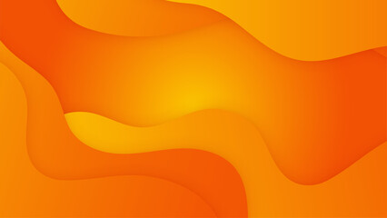 Abstract shapes on white and orange background