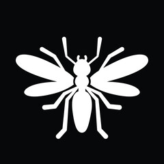 flying ant simple, vector illustration 