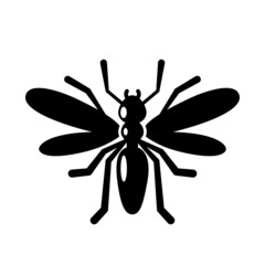 flying ant simple, vector illustration 