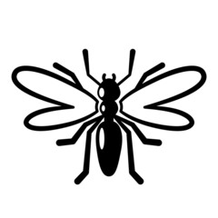 flying ant simple, vector illustration 