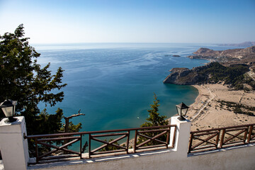 View from holy monastery of panagia tsambika (kyra psili)