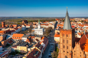 Fototapeta na wymiar Beautiful architecture of Chelmno town in Poland