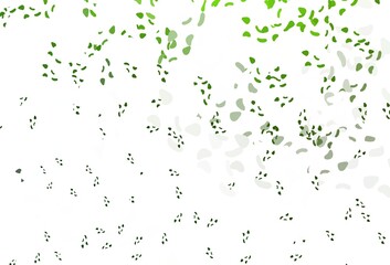 Light green vector background with abstract forms.