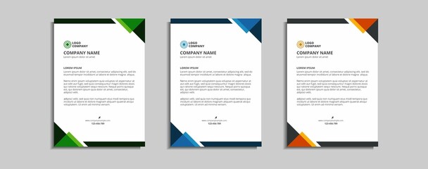modern corporate letterhead template design