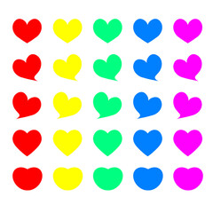 ハート　ビビットカラー