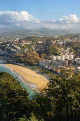 view of part of the city of San Sebastian, Spain.