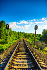 natural view of railway road. scenery