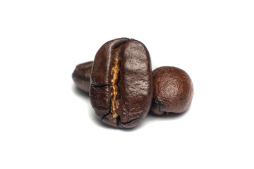 roasted coffee bean isolated on white background