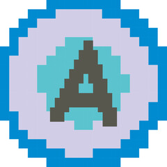 Obraz premium pixelated letter A
