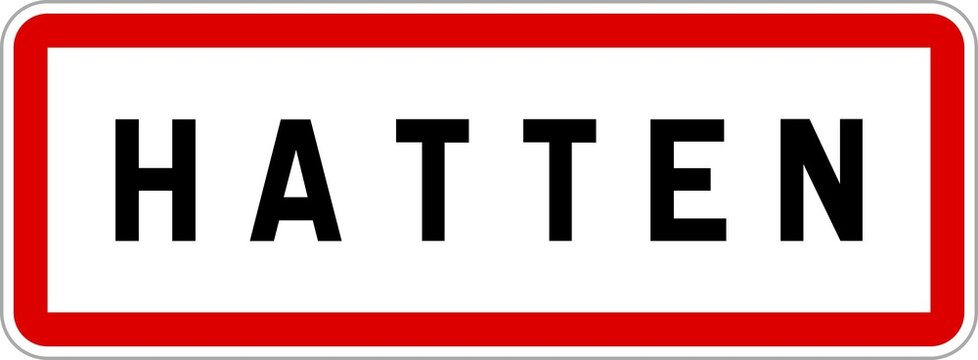 Panneau entrée ville agglomération Hatten / Town entrance sign Hatten