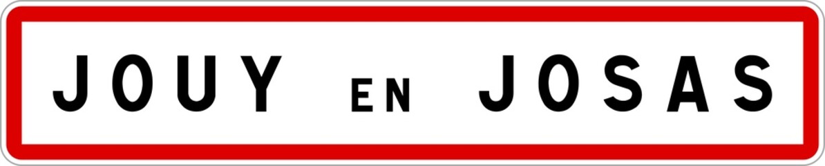 Panneau entrée ville agglomération Jouy-en-Josas / Town entrance sign Jouy-en-Josas
