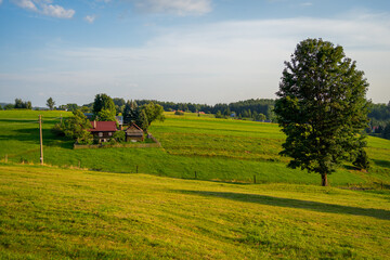 countryside of Polana region, Slovakia, Europe, abandoned place, rural concept, sunset light. Pure nature © fotomolka
