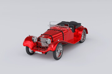 Fototapeta premium 3d illustration ,old car ,3d rendering
