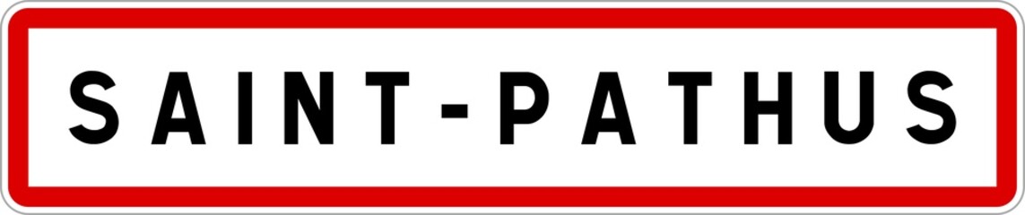 Panneau entrée ville agglomération Saint-Pathus / Town entrance sign Saint-Pathus