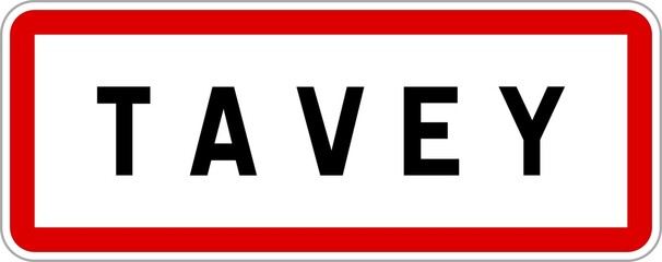 Panneau entrée ville agglomération Tavey / Town entrance sign Tavey