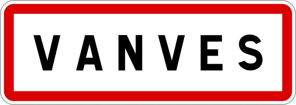 Panneau entrée ville agglomération Vanves / Town entrance sign Vanves
